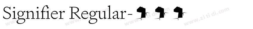 Signifier Regular字体转换 Signifier Regular字体转换